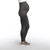 Premium black activewear maternity leggings with elastic belly band. Wear these leggings during pregnancy and postpartum!