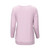 A lavender maternity long sleeve top featuring soft ribbed fabric, a round neckline, and a flattering gathered front design