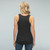 A solid, maternity tank top with a rounded neckline and ruched sides.