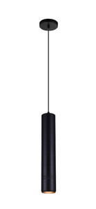 LED Down Mini Pendant with Black finish - 7117P3-1-101-A