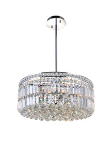 8 Light Down Chandelier with Chrome finish - 8006P20C-R