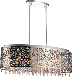 11 Light Drum Shade Chandelier with Chrome finish - 5536P30ST-O