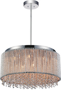 14 Light Drum Shade Chandelier with Chrome finish - 5535P24C-R