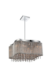 8 Light Drum Shade Chandelier with Chrome finish - 5535P16C-RB