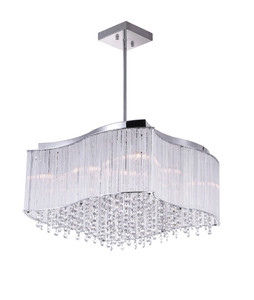 10 Light Drum Shade Chandelier with Chrome finish - 5320P20C-S
