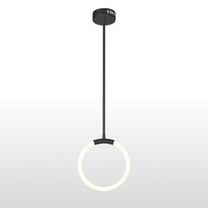 1 Light LED Pendant with Black finish - 1273P10-1-101