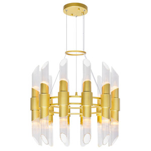24 Light Chandelier with Satin Gold finish - 1269P24-24-602