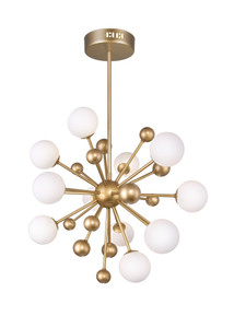 11 Light Chandelier with Sun Gold Finish - 1125P24-11-268