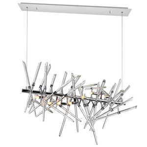 9 Light Chandelier with Chrome Finish - 1154P37-9-601