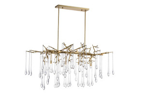 10 Light Chandelier with Gold Leaf Finish - 1094P47-10-620