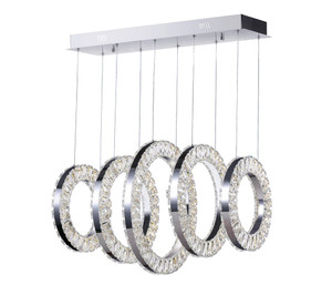 LED Chandelier with Chrome Finish - 1046P26-5-601-RC