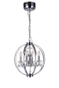4 Light Up Chandelier with Chrome finish - 5025P16C-4