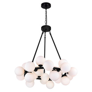 25 Light Chandelier with Black finish - 1020P26-25-101