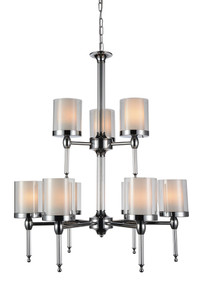 9 Light Candle Chandelier with Chrome finish - 9851P28-9-601