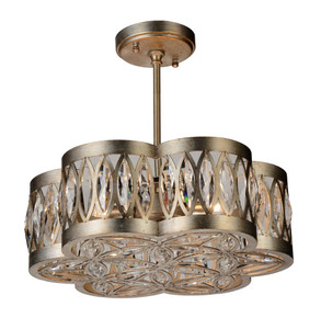 6 Light Chandelier with Champagne finish - 9906P16-6-208