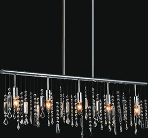 5 Light Down Chandelier with Chrome finish - 5549P38C