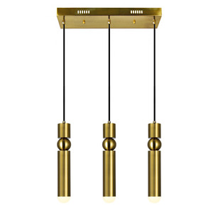 LED Island/Pool Table Chandelier with Brass Finish - 1225P20-3-625