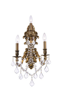 3 Light Wall Sconce with French Gold finish - 2039W13GB-3