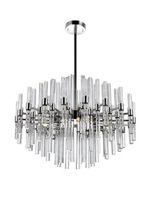 10 Light Chandelier with Polished Nickel Finish - 1137P26-10-613