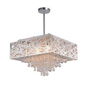 9 Light Chandelier with Chrome Finish - 1032P18-9-601-S