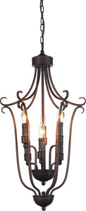 6 Light Up Chandelier with Oil Rubbed Brown finish - 9817P16-6-121