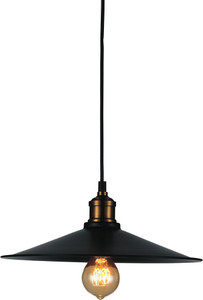 1 Light Down Mini Pendant with Black finish - 9605P13-1-101