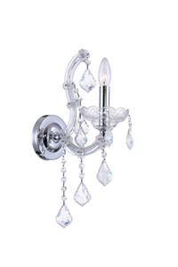 1 Light Wall Sconce with Chrome finish - 8397W5C-1(Clear)