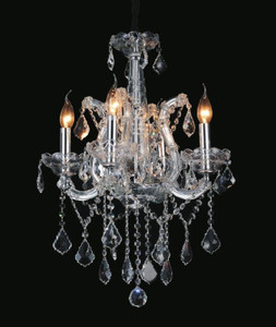 4 Light Up Chandelier with Chrome finish - 8397P18C-4(Clear)