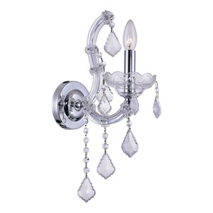 1 Light Wall Sconce with Chrome finish - 8318W5C-1 (Clear)