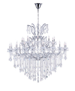 31 Light Up Chandelier with Chrome finish - 8311P60C-31 (Clear)