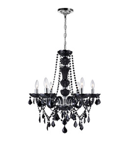 6 Light Up Chandelier with Chrome finish - 8268P22C-6-B