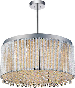 12 Light Drum Shade Chandelier with Chrome finish - 5535P20C-R