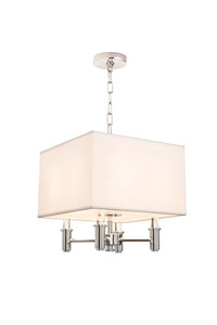 DuPont 4 Light Square Convertible Pendant - Semi Flush Mount - 500570CH