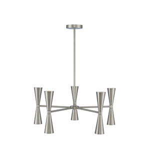 Milo 5 Arm Chandelier with 10 Lights - 310470SN