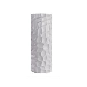 Textured Honeycomb Vase White, 36in - C19W