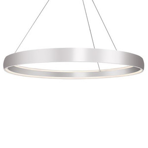 Halo  Down Pendants Brushed Silver - PD22772-BS