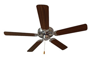 Indoor Ceiling Fan Satin Nickel with Walnut with Pecan - 89905SNWP