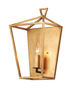 Abode Wall Sconce Gold Leaf with Textured Black - 25159GLTXB