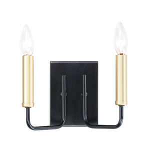 Sullivan Wall Sconce Black with Gold - 10252BKGLD