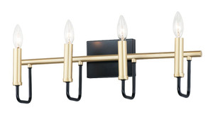 Sullivan Wall Sconce Black with Gold - 10254BKGLD