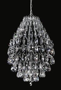 9 Light Chandelier with Chrome finish - 5011P16C (Clear)