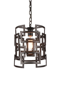 1 Light Down Chandelier with Brown finish - 9913P10-1-205