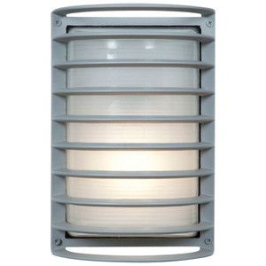 Bermuda 1 Light Outdoor LED Wall Mount Ribbed Frosted Satin - 20010LEDDMGLP-SAT/RFR
