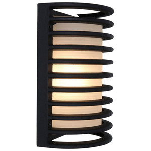 Bermuda Color Tuning Outdoor LED Wall Mount Ribbed Frosted Black - 20010LEDSWACDMG-BL/RFR