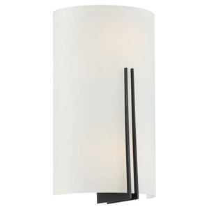 Prong 2 Light LED Wall Sconce White Matte Black - 20446LEDDLP-MBL/WH
