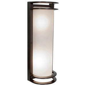 Nevis Outdoor LED Wall Mount Ribbed Frosted Bronze - 20031LEDDMG-BRZ/RFR