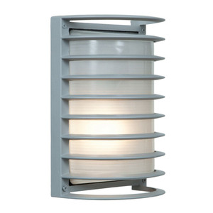 Bermuda Outdoor LED Wall Mount Ribbed Frosted Satin - 20010LEDDMG-SAT/RFR