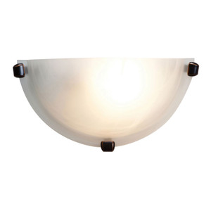 Mona 1 Light LED Wall Sconce Alabaster Oil Rubbed Bronze - 20417LEDDLP-ORB/ALB