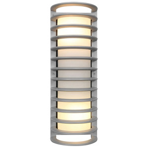 Bermuda 2 Light Outdoor LED Wall Mount Ribbed Frosted Satin - 20030LEDDMGLP-SAT/RFR