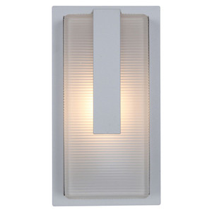 Neptune 1 Light Outdoor Wall Mount Ribbed Frosted Satin - 20012MG-SAT/RFR